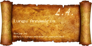 Lungu Annamária névjegykártya